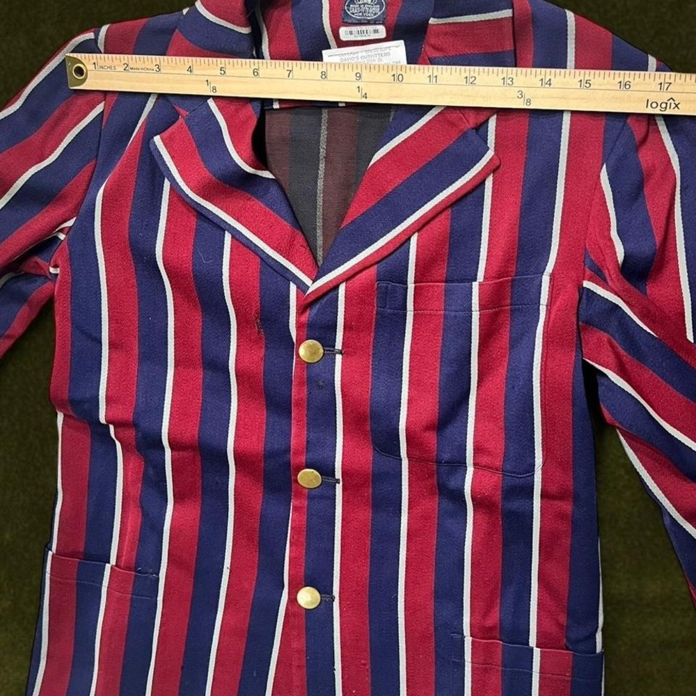 TRUE VINTAGE GRAIL 1950s/60s Saks Fifth Avenue Striped Boating Blazer M - Picture 6 of 8
